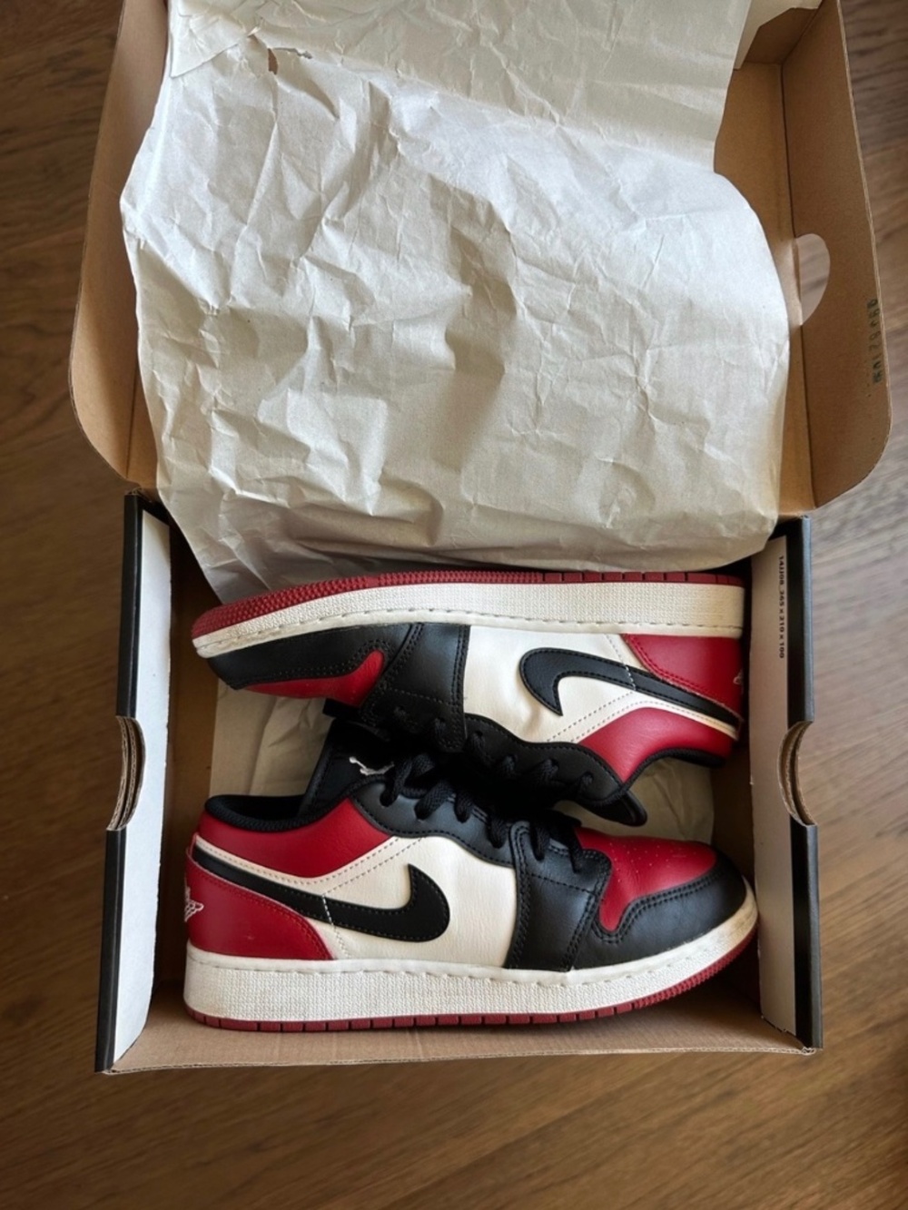 Air Jordan 1 Low (GS) - Red White Black